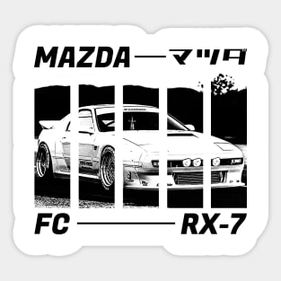 MAZDA RX-7 FC Black 'N White 3 Sticker
